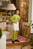 Pahlawan Bespoke Fit Kids Baju Melayu Cekak Musang - Moss