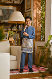 Pahlawan Bespoke Fit Kids Baju Melayu Cekak Musang - Coronet Blue