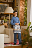 Pahlawan Bespoke Fit Kids Baju Melayu Cekak Musang - Coronet Blue