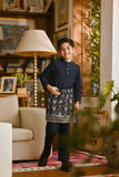 Pahlawan Bespoke Fit Kids Baju Melayu Cekak Musang - Dark Navy