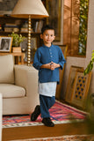 Pahlawan Bespoke Fit Kids Baju Melayu Cekak Musang - Teal