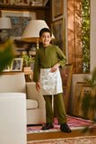 Pahlawan Bespoke Fit Kids Baju Melayu Cekak Musang - Avocado