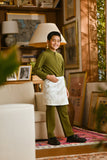 Pahlawan Bespoke Fit Kids Baju Melayu Cekak Musang - Avocado