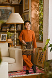 Pahlawan Bespoke Fit Kids Baju Melayu Cekak Musang - Burnt Orange