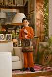 Pahlawan Bespoke Fit Kids Baju Melayu Cekak Musang - Burnt Orange