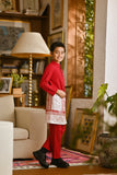 Pahlawan Bespoke Fit Kids Baju Melayu Cekak Musang - Red Bud