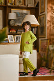 Pahlawan Smart Fit Kids Baju Melayu Teluk Belanga - Moss