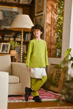 Pahlawan Smart Fit Kids Baju Melayu Teluk Belanga - Moss