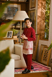 Pahlawan Bespoke Fit Kids Baju Melayu Cekak Musang - Burgundy