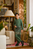 Pahlawan Bespoke Fit Kids Baju Melayu Cekak Musang - Hunter Green