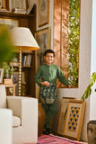 Pahlawan Bespoke Fit Kids Baju Melayu Cekak Musang - Hunter Green