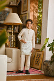 Pahlawan Bespoke Fit Kids Baju Melayu Cekak Musang - Light Cream