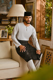 Pahlawan Smart Fit Baju Melayu Teluk Belanga - Light Grey