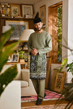 Pahlawan Smart Fit Baju Melayu Teluk Belanga - Oil Green