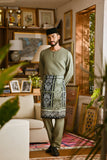 Pahlawan Smart Fit Baju Melayu Teluk Belanga - Oil Green