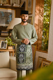 Pahlawan Smart Fit Baju Melayu Teluk Belanga - Oil Green