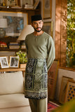 Pahlawan Smart Fit Baju Melayu Teluk Belanga - Oil Green