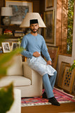 Pahlawan Smart Fit Baju Melayu Teluk Belanga - Artic Blue