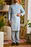 Pahlawan Bespoke Fit Baju Melayu Cekak Musang - Fog Blue