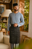 Pahlawan Smart Fit Baju Melayu Teluk Belanga - Lead Blue