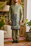 Pahlawan Bespoke Fit Baju Melayu Cekak Musang - Oil Green