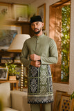 Pahlawan Bespoke Fit Baju Melayu Cekak Musang - Oil Green