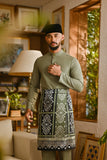 Pahlawan Bespoke Fit Baju Melayu Cekak Musang - Oil Green