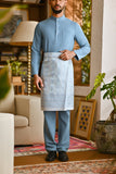 Pahlawan Bespoke Fit Baju Melayu Cekak Musang - Artic Blue