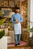 Pahlawan Bespoke Fit Baju Melayu Cekak Musang - Artic Blue
