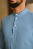 Pahlawan Bespoke Fit Baju Melayu Cekak Musang - Artic Blue