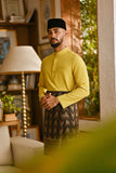 Pahlawan Bespoke Fit Baju Melayu Cekak Musang - Misted Yellow