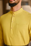 Pahlawan Bespoke Fit Baju Melayu Cekak Musang - Misted Yellow