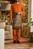 Pahlawan Smart Fit Baju Melayu Teluk Belanga - Burnt Orange