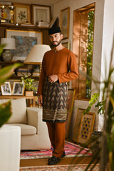 Pahlawan Smart Fit Baju Melayu Teluk Belanga - Tortoise Shell