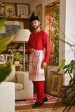 Pahlawan Smart Fit Baju Melayu Teluk Belanga - Red Bud