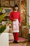 Pahlawan Smart Fit Baju Melayu Teluk Belanga - Red Bud