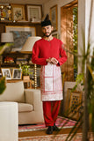 Pahlawan Smart Fit Baju Melayu Teluk Belanga - Red Bud