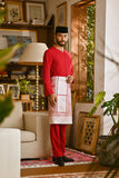 Pahlawan Smart Fit Baju Melayu Teluk Belanga - Red Bud