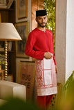 Pahlawan Smart Fit Baju Melayu Teluk Belanga - Red Bud