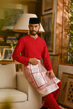 Pahlawan Smart Fit Baju Melayu Teluk Belanga - Red Bud