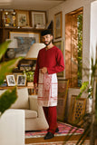 Pahlawan Smart Fit Baju Melayu Teluk Belanga - Burgundy