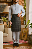 Pahlawan Bespoke Fit Baju Melayu Cekak Musang - Gray