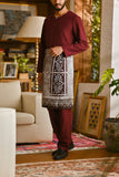 Pahlawan Smart Fit Baju Melayu Teluk Belanga - Dark Burgundy