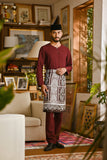Pahlawan Smart Fit Baju Melayu Teluk Belanga - Dark Burgundy