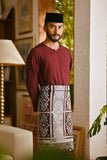 Pahlawan Smart Fit Baju Melayu Teluk Belanga - Dark Burgundy