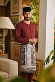 Pahlawan Smart Fit Baju Melayu Teluk Belanga - Dark Burgundy