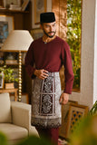 Pahlawan Smart Fit Baju Melayu Teluk Belanga - Dark Burgundy