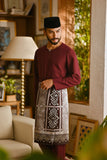 Pahlawan Smart Fit Baju Melayu Teluk Belanga - Dark Burgundy