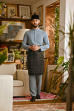 Pahlawan Bespoke Fit Baju Melayu Cekak Musang - Lead Blue