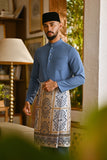Pahlawan Bespoke Fit Baju Melayu Cekak Musang - Coronet Blue